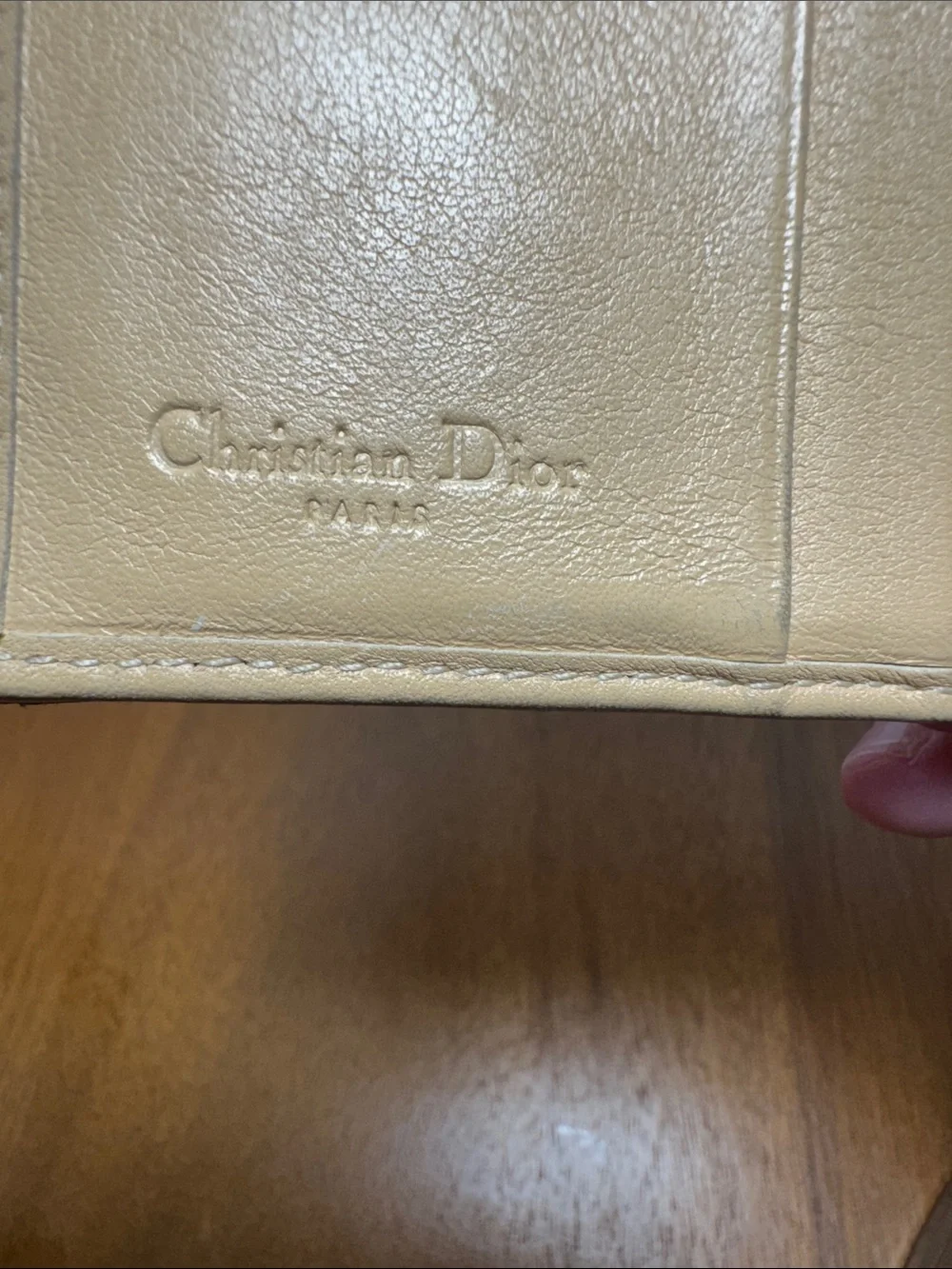 Dior Brown Leather & Olive Canvas Small Wallet